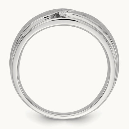 Diamond Men's Band, 14K White Gold