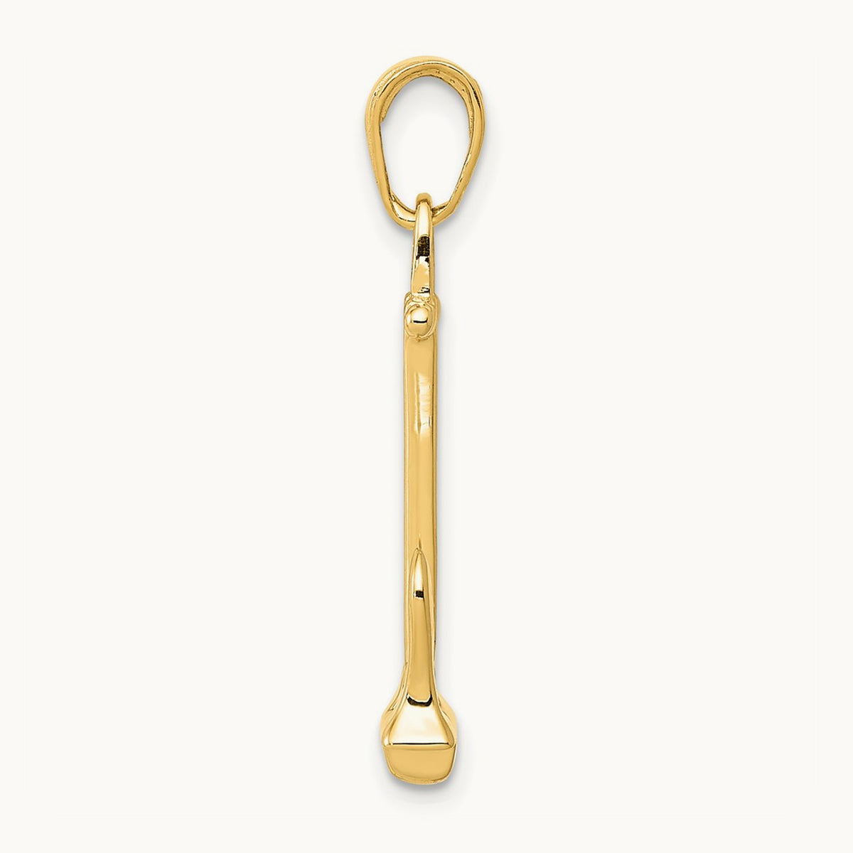 3D Navy Anchor Pendant, 14K