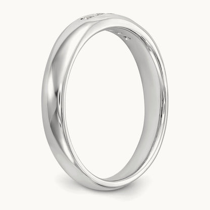 5-Stone Diamond Channel Band, 14K White Gold