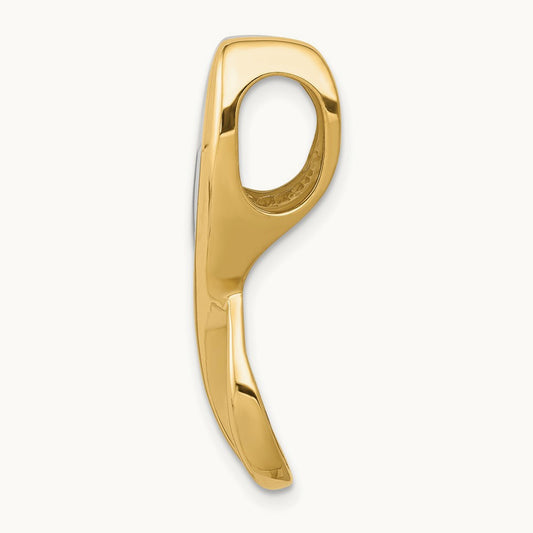 Fits up to Reg/Fancy/Reversible Omega Slide, 6mm, 14K Two-tone