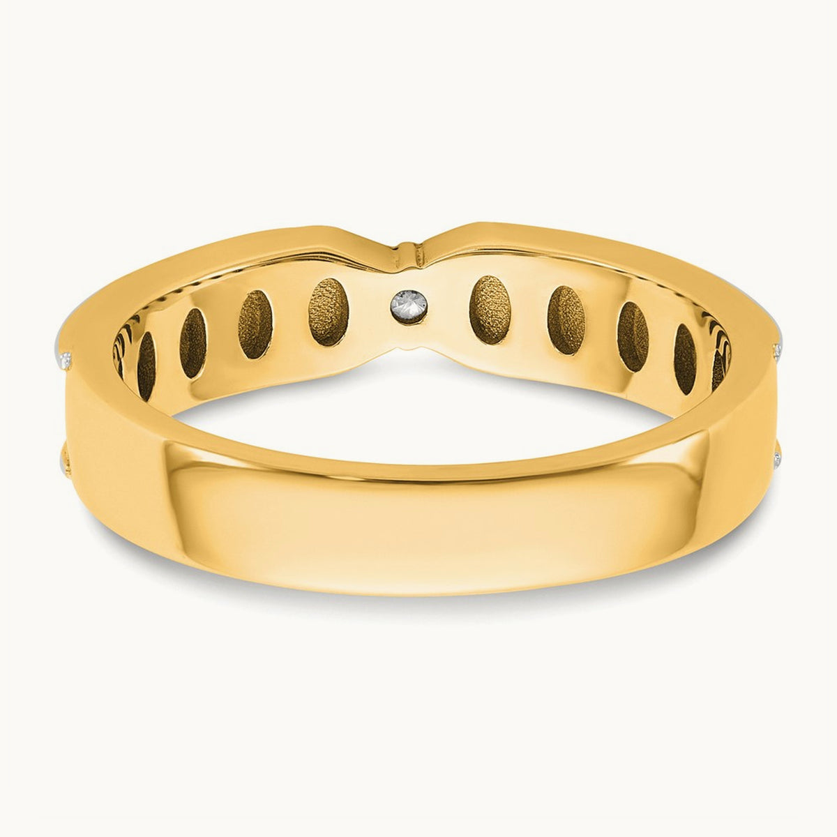 14ktt IB Goodman Mens Polished Complete 1/20ct Diamond Ring