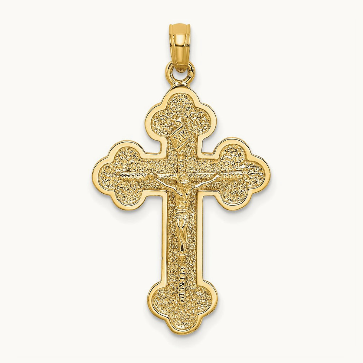 Crucifix W/ Budded Tips Charm — 32.9mm