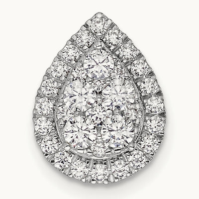 Teardrop Halo Chain Slide, 0.50 ct tw Lab-Grown Diamond