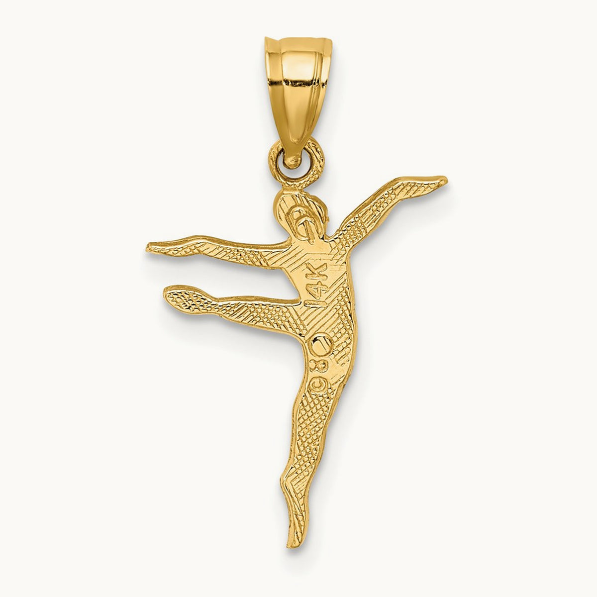 Polished Dancer Charm, 14K