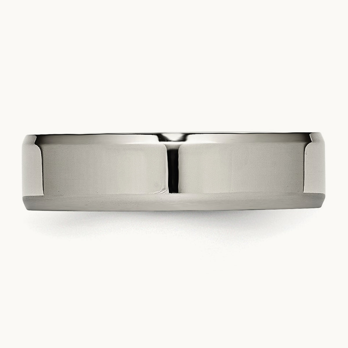 Polished Beveled Edge Band — 6mm