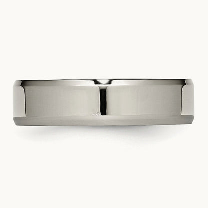 Polished Beveled Edge Band — 6mm