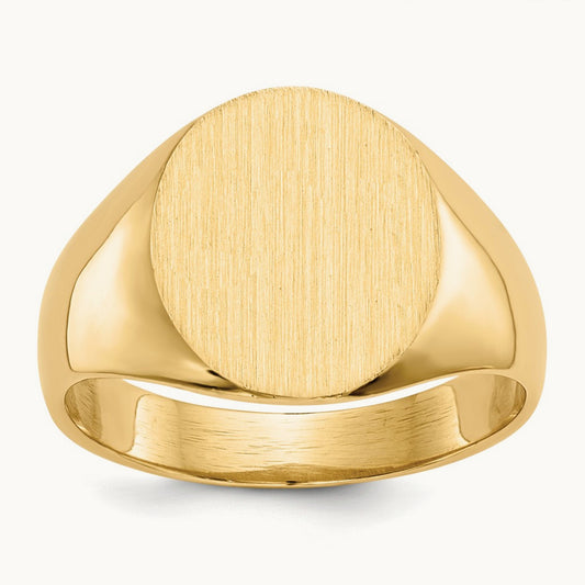 Open Back Mens Signet Ring — photo set