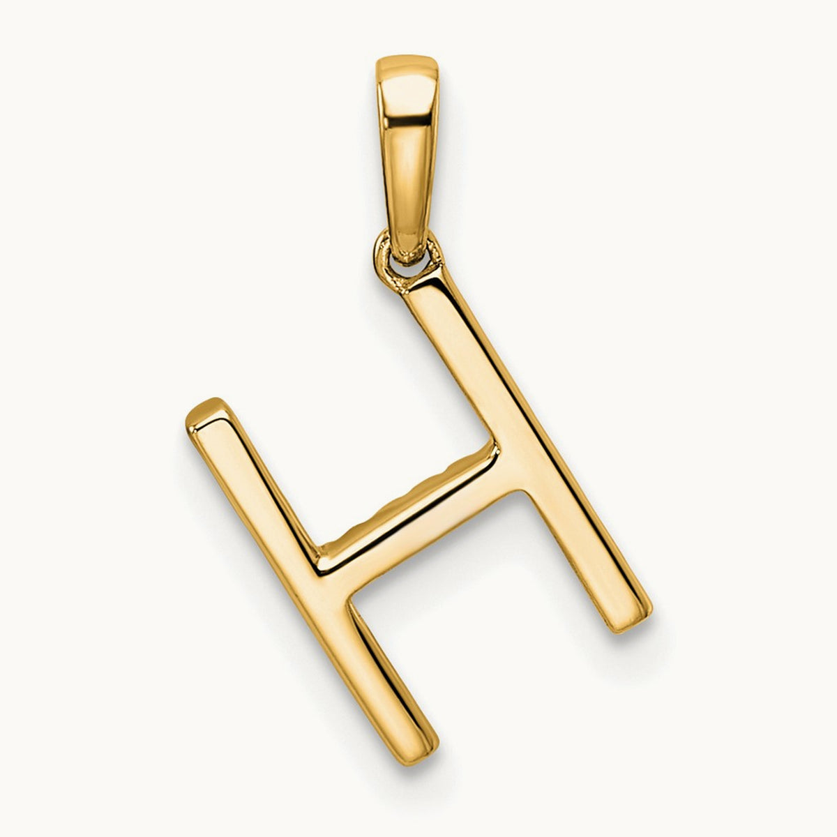 Diamond Letter H Initial Pendant, 14K