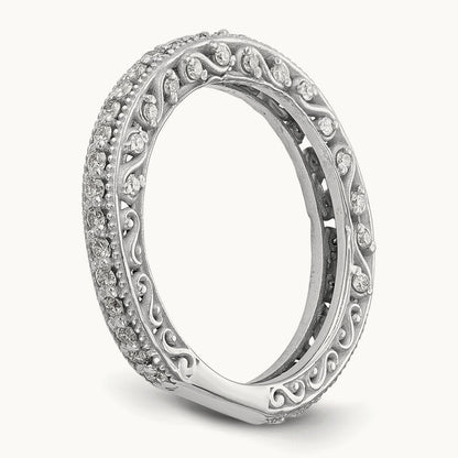 Diamond Wedding Band, 14K White Gold