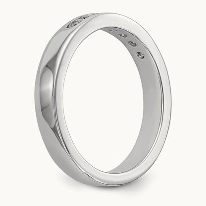 7-Stone Diamond Channel Band, 14K White Gold