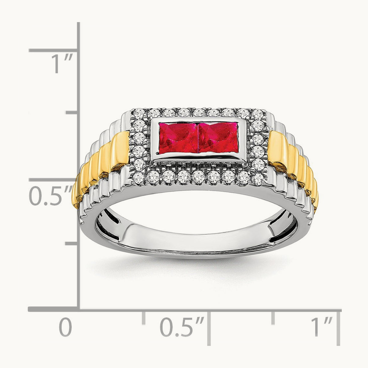 Ruby and Diamond Mens Ring — photo set