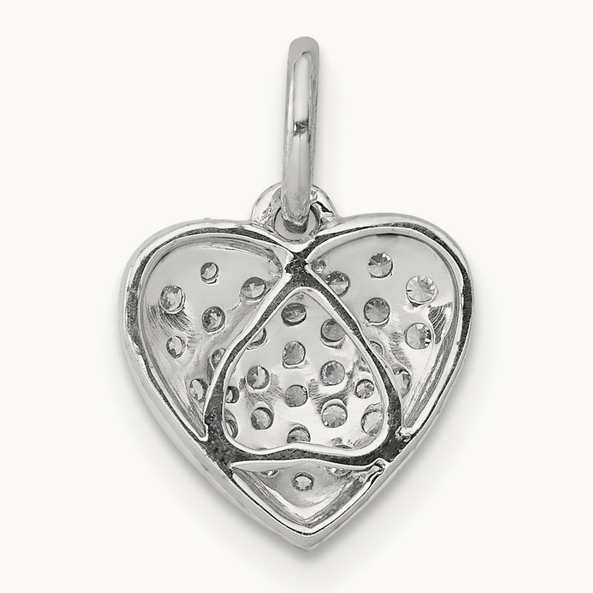 1/4ct. Diamond Heart Pendant, 14K White Gold