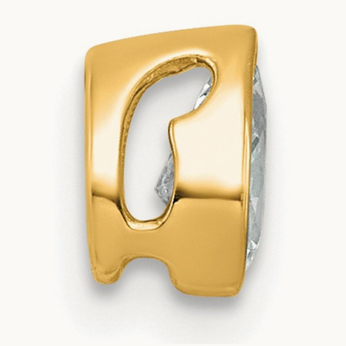 Pear Bezel Chain Slide, 0.25-3.00 ct tw Lab-Grown Diamond — 1/3 ct, VS (Best), 14K Yellow Gold