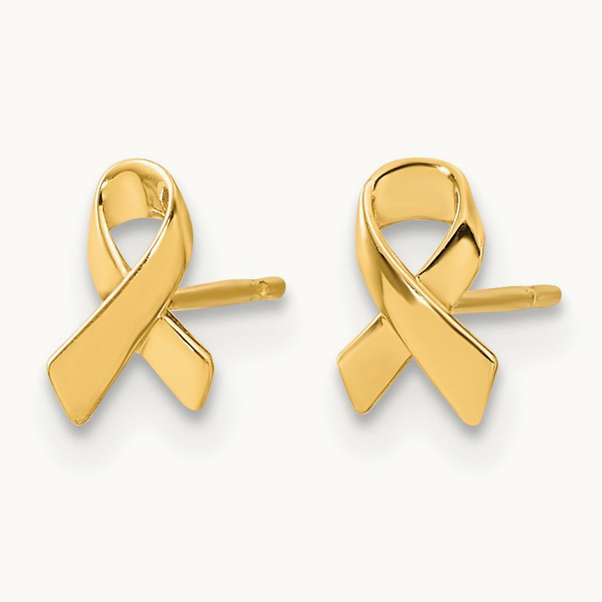 Madi K Awareness Ribbon Post Earrings, 14K