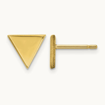 Triangle Post Earring — 14K Yellow Gold