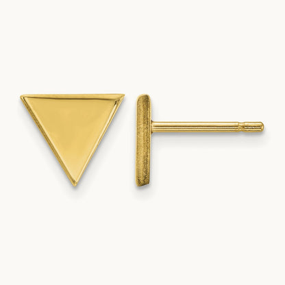 Triangle Post Earring — 14K Yellow Gold