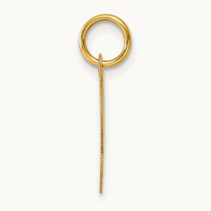 Script Initial Charm, 14K Yellow Gold