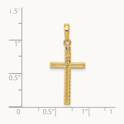 Latin Cross Pendant — 14K Yellow Gold