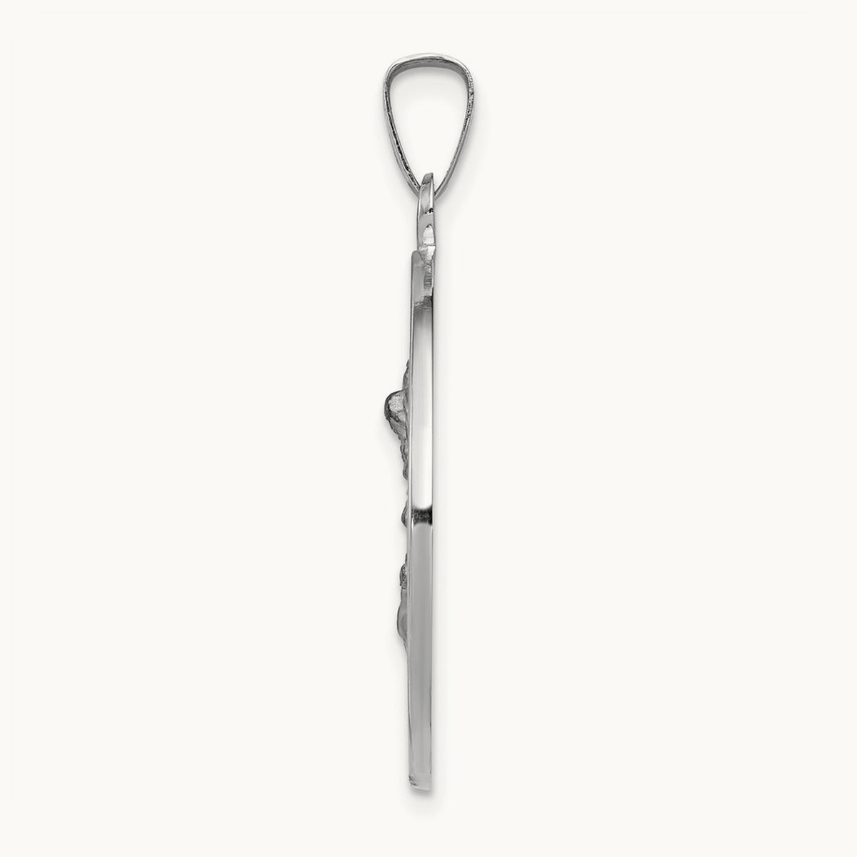 Saint Michael Medal Pendant — 14K White Gold