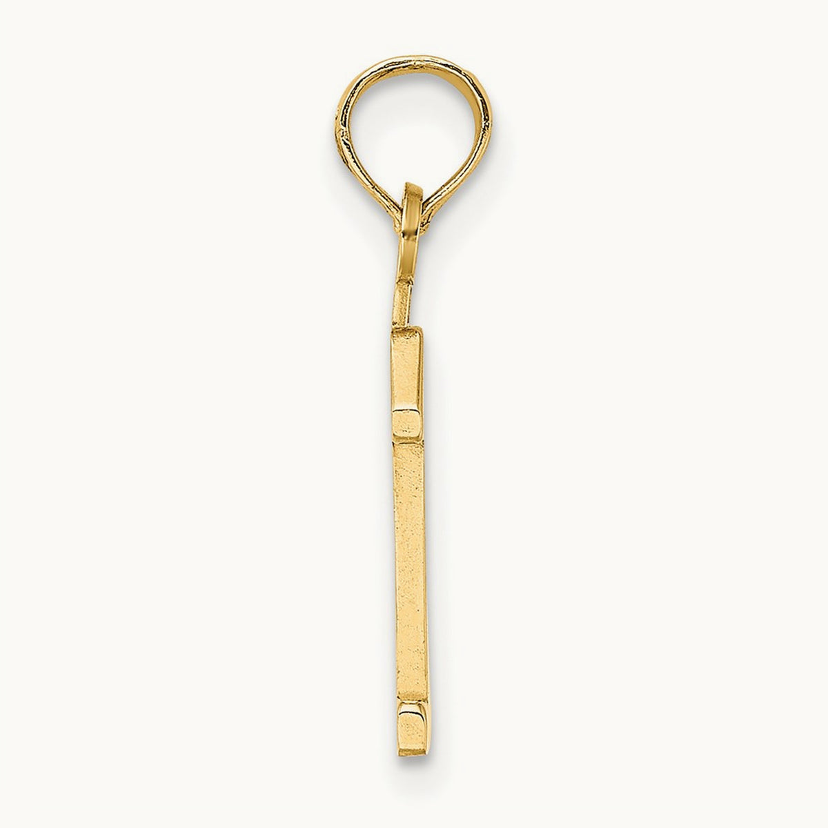 Polished Number 1 Pendant — 14K Yellow Gold, 18.83mm