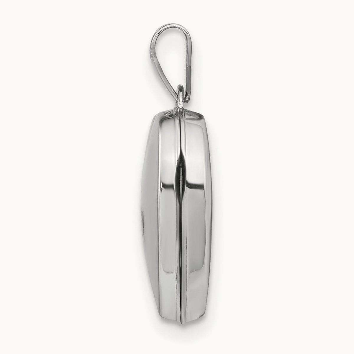 Polished Heart-Shaped Locket — 21mm