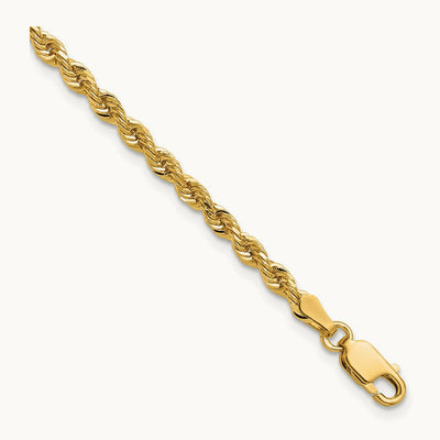 Diamond-cut Rope Chain, 14K