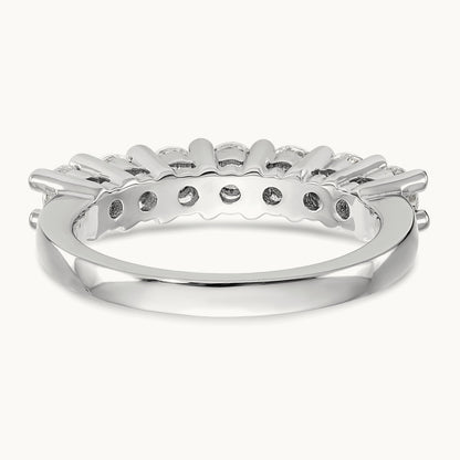 7-Stone Diamond Band, 14K White Gold