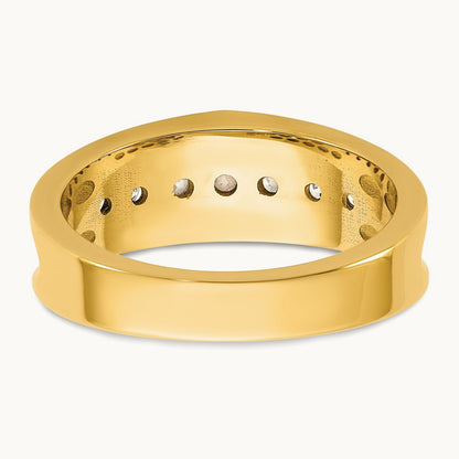 14ktt IB Goodman Mens Polished 7-Stone Diamond Ring Mounting