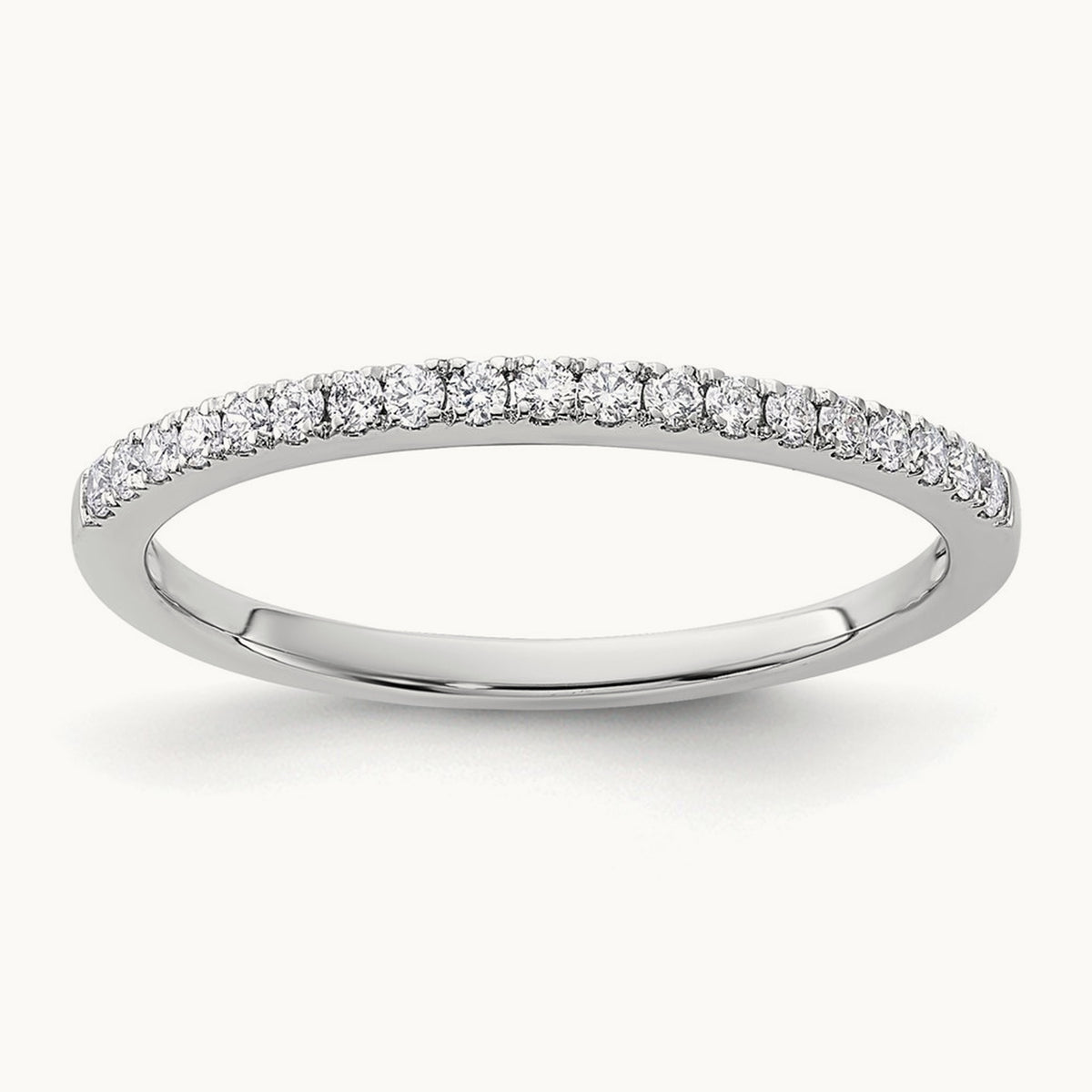 Diamond Wedding Band, 14K White Gold