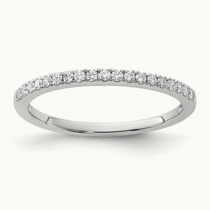 Diamond Wedding Band, 14K White Gold