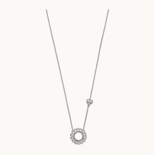 Heart & Circle Necklace, 0.75 ct tw Lab-Grown Diamond