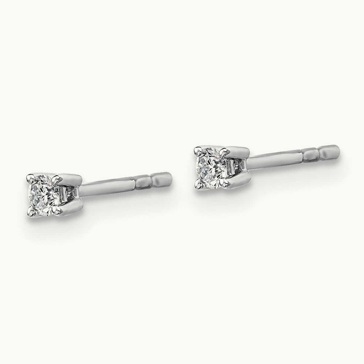 Round Heavyweight Stud Earrings, 0.10-7.00 ct tw Lab-Grown Diamond — 1/10 ct, VS (Best), push back, Platinum