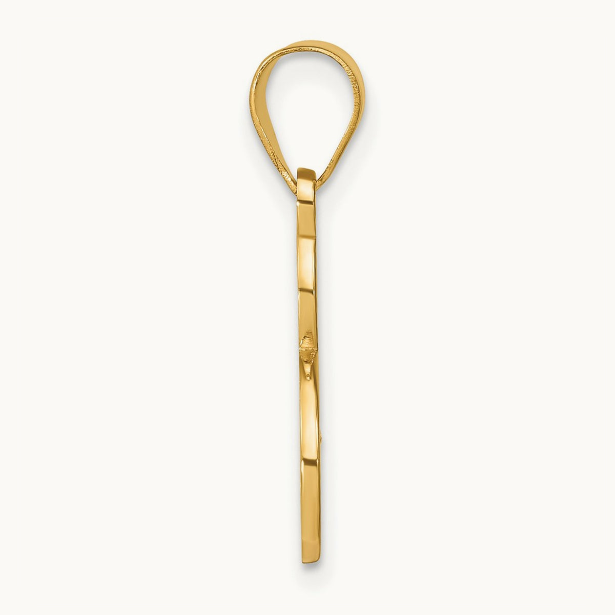 Script Initial Pendant with Diamond — E