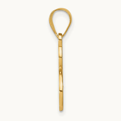 Script Initial Pendant with Diamond — E