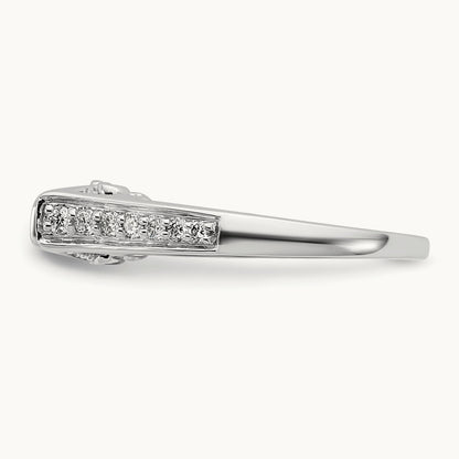 Semi-Mount Peg Set Engagement Ring, 0.20 ct tw Lab-Grown Diamond