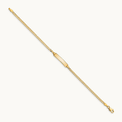 Curb Link ID Bracelet, 14K