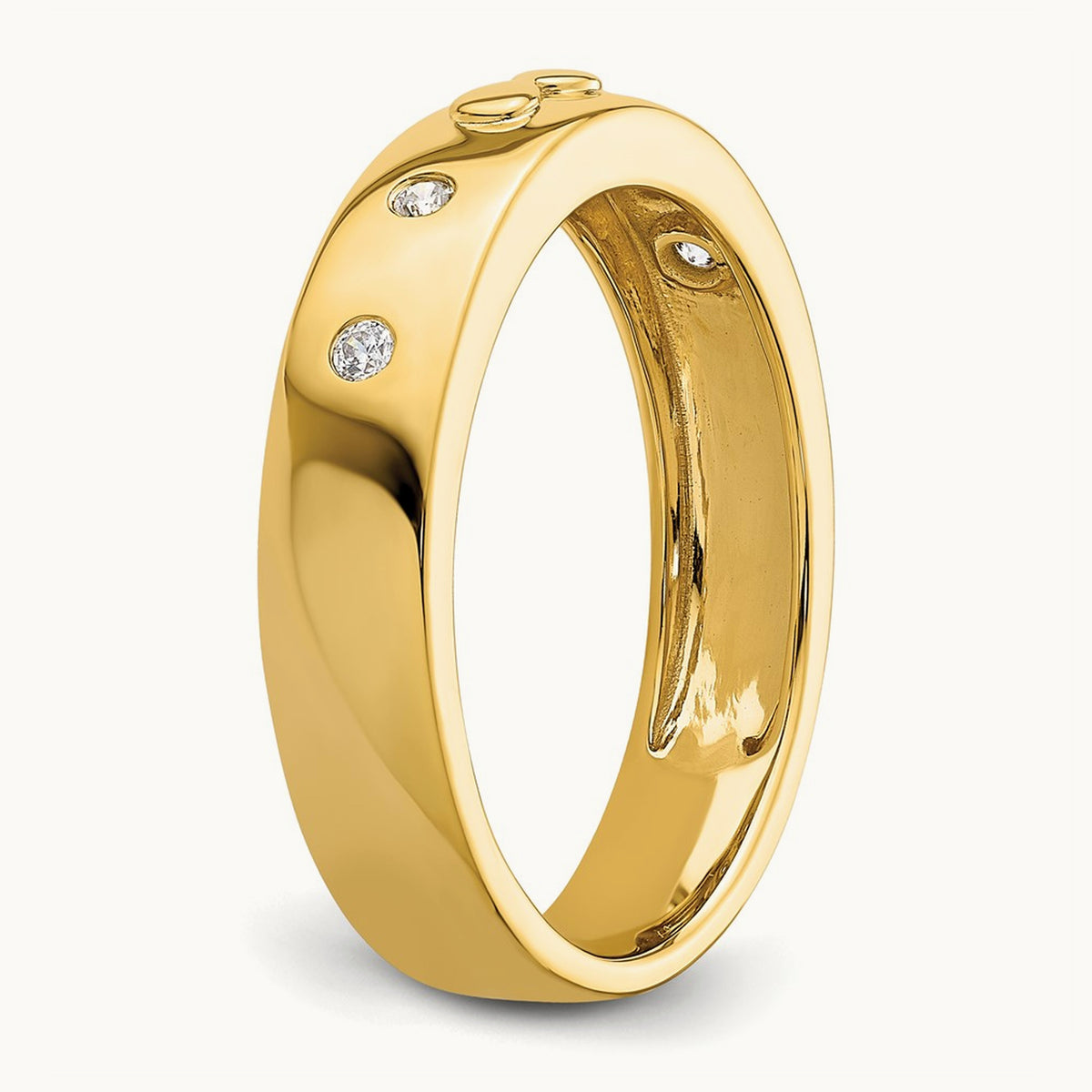 Infinity Diamond Mens Complete Wedding Band, 14K