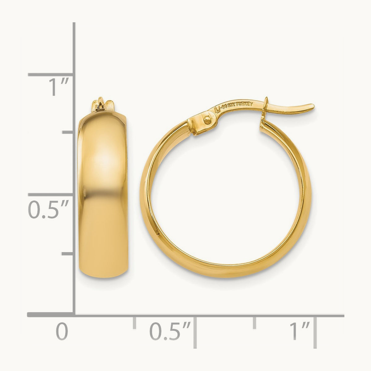 Polished Hinged Hoop Earrings, 10K — Leslie's