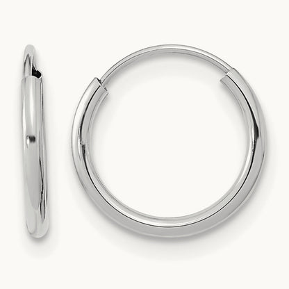 Madi K Endless Hoop Earrings, 14K White Gold