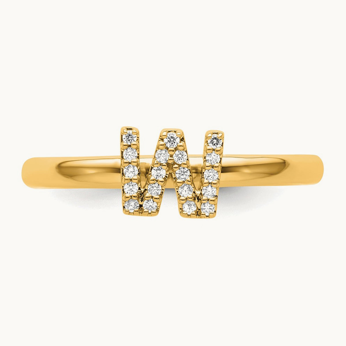 Stackable Diamond Ring — 14K Yellow Gold, W