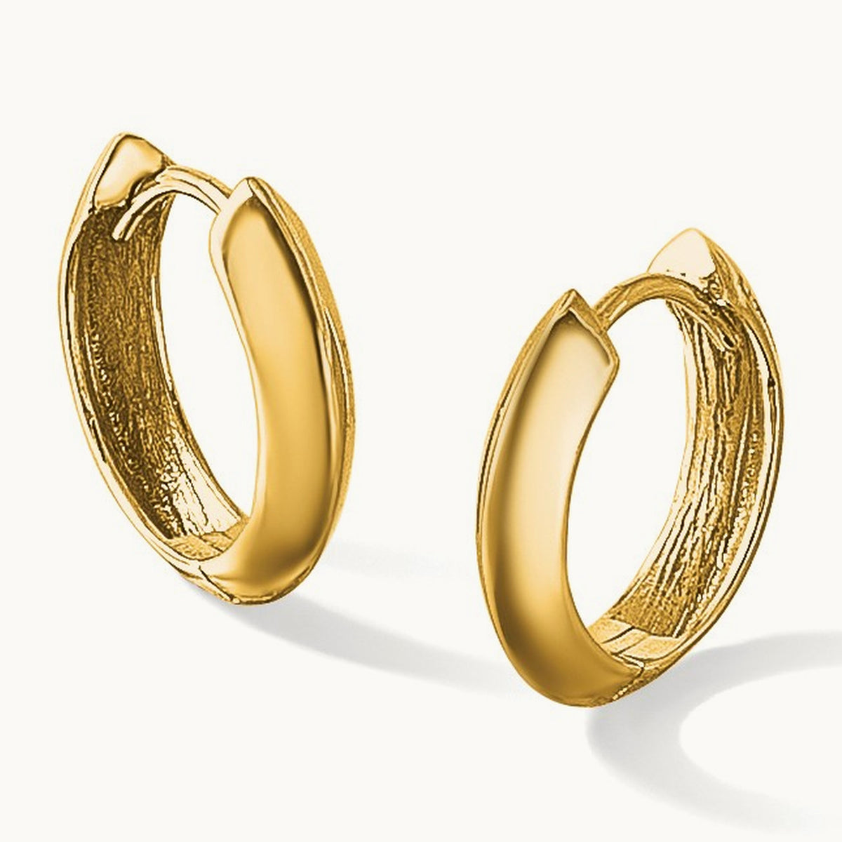 Polished Hinged Huggie Earrings — Leslie's