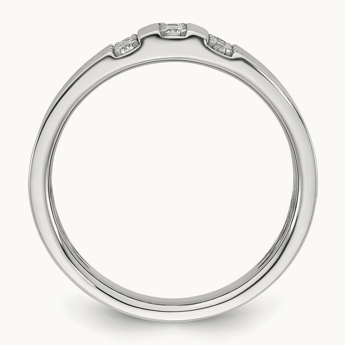 IB Goodman Mens Polished Complete 1/3ct Diamond Ring, 14K White Gold