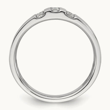 IB Goodman Mens Polished Complete 1/3ct Diamond Ring, 14K White Gold