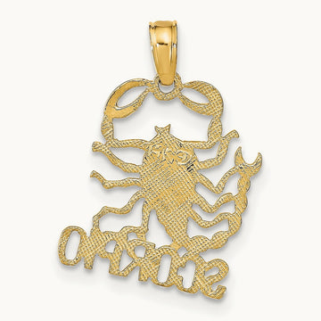 SCORPIO Zodiac Charm, 14K