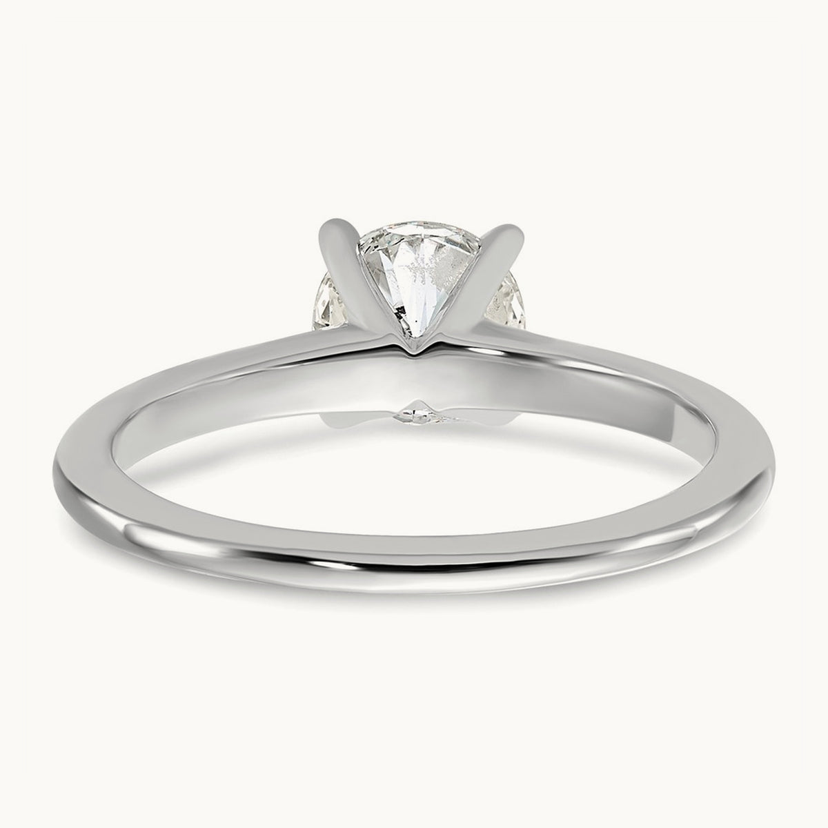 Round Solitaire Engagement Ring, 0.25-5.00 ct tw Lab-Grown Diamond — 1 ct, 14K White Gold