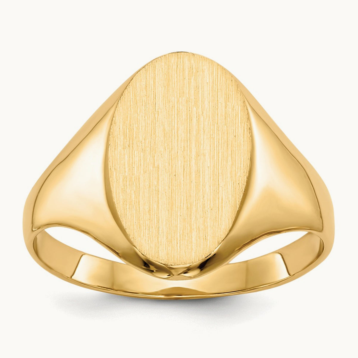 8.5x14. Closed Back Signet Ring, 0mm, 14K