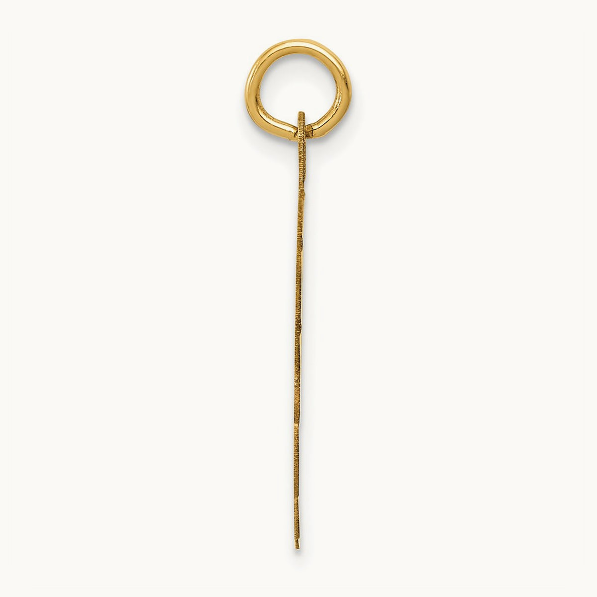 Wrestling Scalloped Edge Disc Charm, 14K