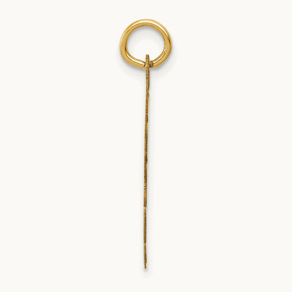 Wrestling Scalloped Edge Disc Charm, 14K