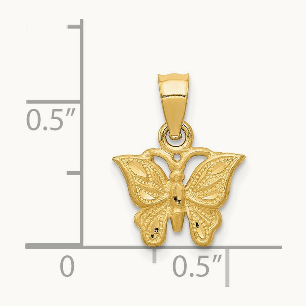 Diamond-cut Butterfly Pendant — photo set