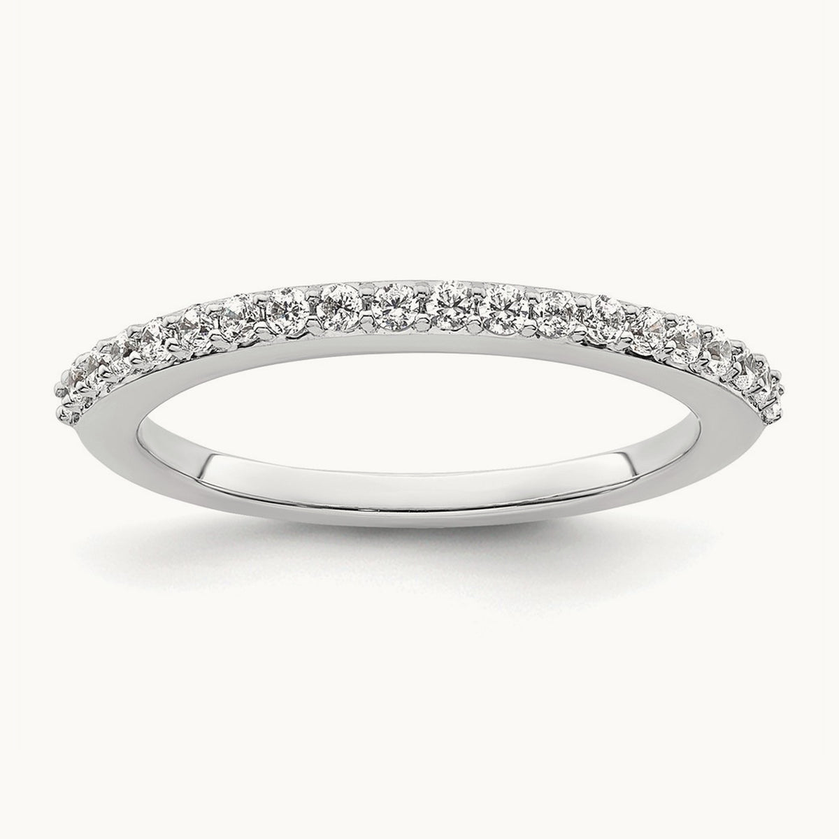 Diamond Wedding Band, 14K White Gold